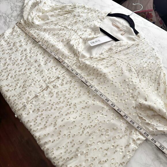 Soft Surroundings Mila Gold Metallic Leopard‎ Blouse Women’s Plus Size 3X NEW - Picture 11 of 11